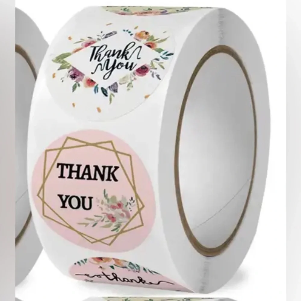 500 THANK YOU STICKERS NEW 1”